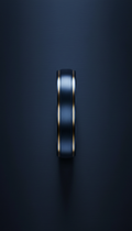 Midnight Blue Titanium Smart Ring