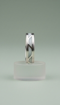 Porcelain Silver Smart Ring