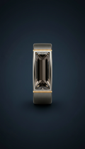 Smoke Quartz Steel Smart Ring